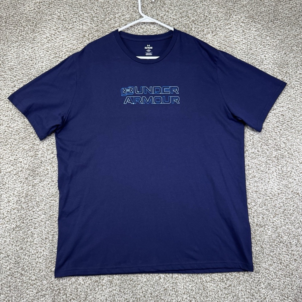 Under Armpur‎ Shirt Men's Size XXL 2XL Short Sleeve Graphic Tee Loose Geometric